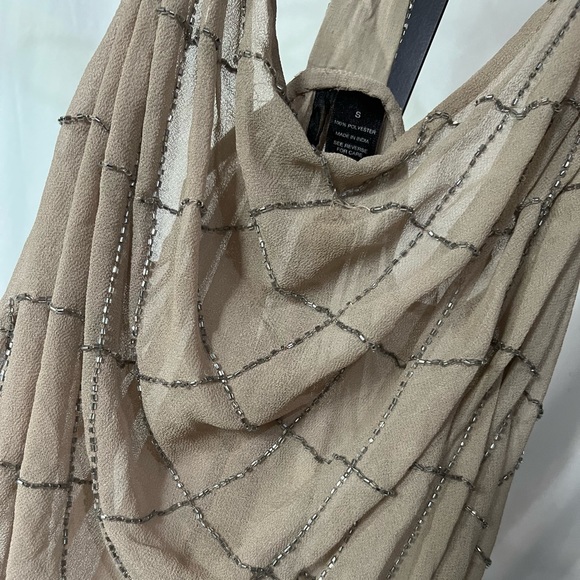 BKE Boutique Beaded Chiffon Tank - Picture 2 of 6